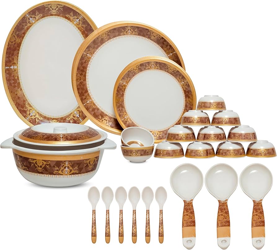 Golden Melamine Dinner Set